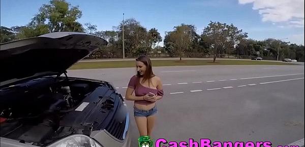  Stranded Horny Big Boobs Teenager Takes Money For Sexual Favors